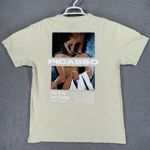 Picasso Nu a‎ la Serviette Art Graphic Mens Tshirt Medium Tan